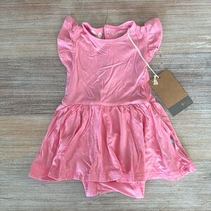 NWT- KyteBaby Twirl Bodysuit Dress in Rose size 3-6 months